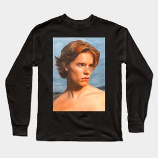 Painting of Prince Wilhelm from the Netflix series Young Royals Long Sleeve T-Shirt